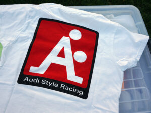 "Audi Style Racing" Women's Shirt in White, Back