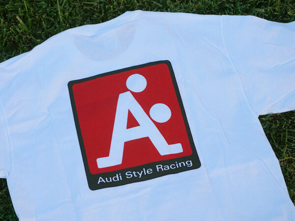 "Audi Style Racing" Unisex Shirt in White, Back