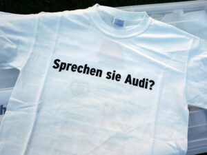 "Audifest East v West" Event T-Shirt in White, Front