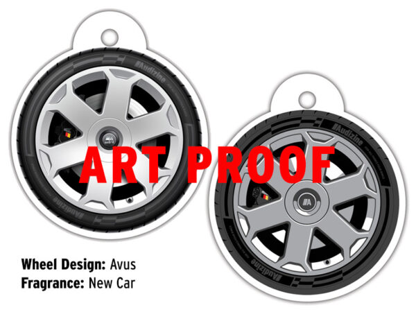 Audizine "Wheel Icons" Air Fresheners, Avus in New Car